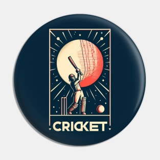 Cricket Player Pin