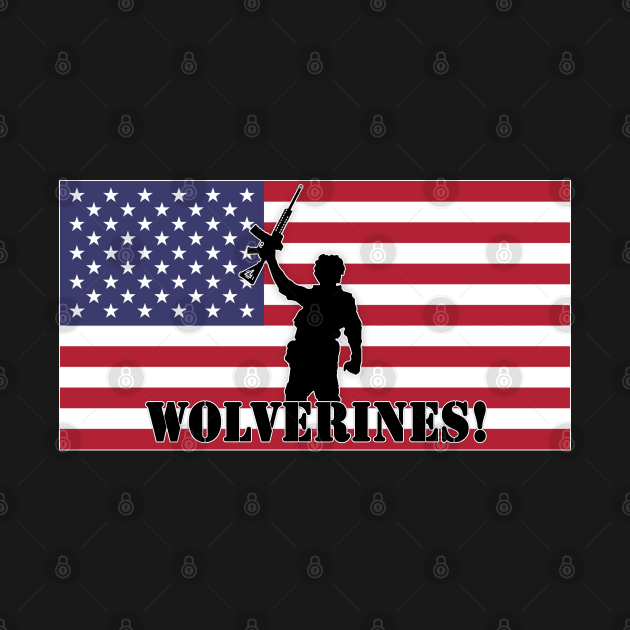 Wolverines! USA Flag by HellraiserDesigns