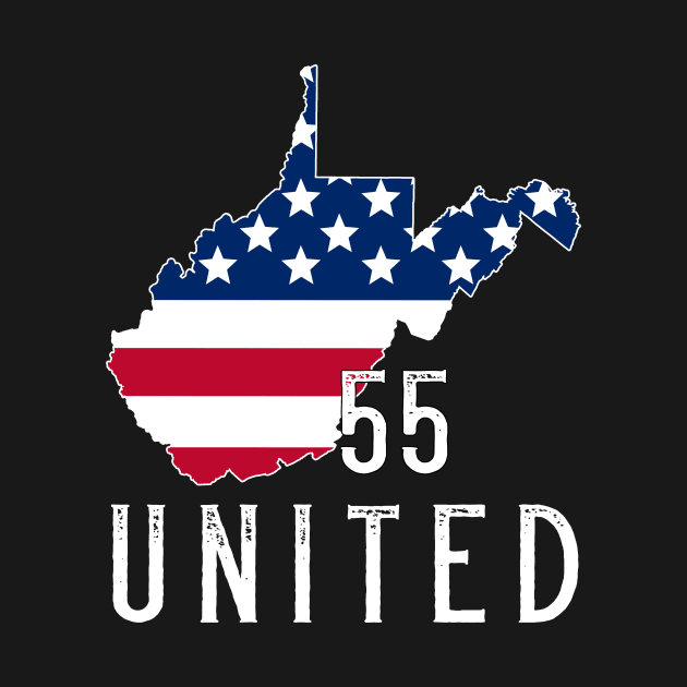 West Virginia 55 United - WV STRONG - 55 Strong Shirt by CMDesign