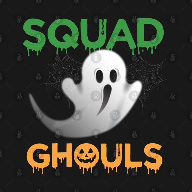 Green Squad White Ghost Orange Ghouls Pumpkin Hallowe'en by Productcy