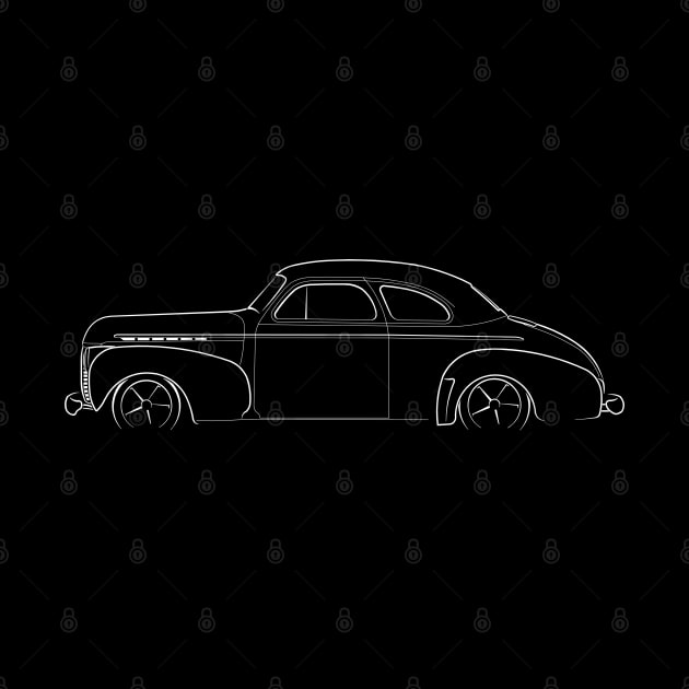 1941 Chevy Special Coupe - profile stencil, white by mal_photography