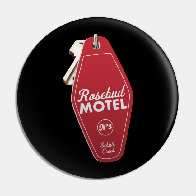 Schitt's Creek Rosebud Motel Key Tag, Retro design in red Pin by YourGoods