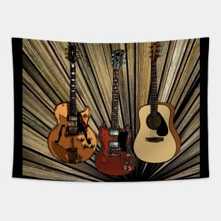 Three Guitars Tapestry