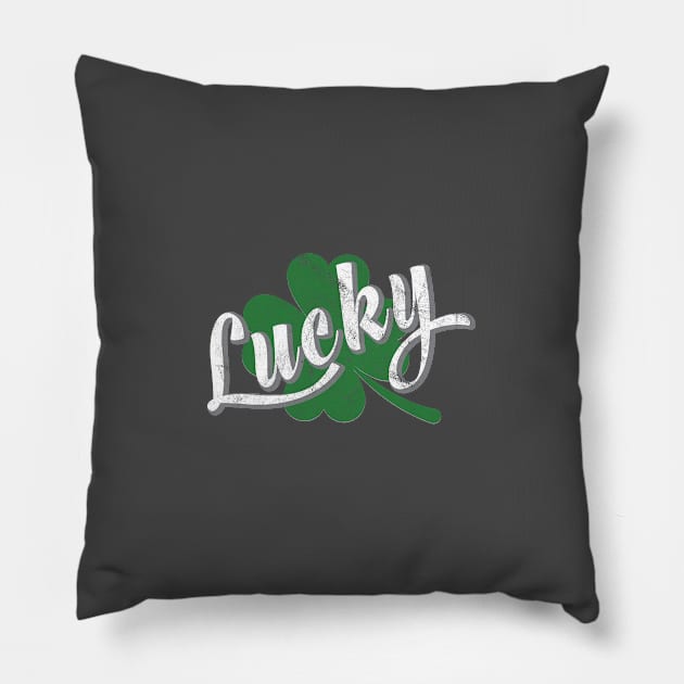 Lucky Irish shamrock design Pillow by WAADESIGN