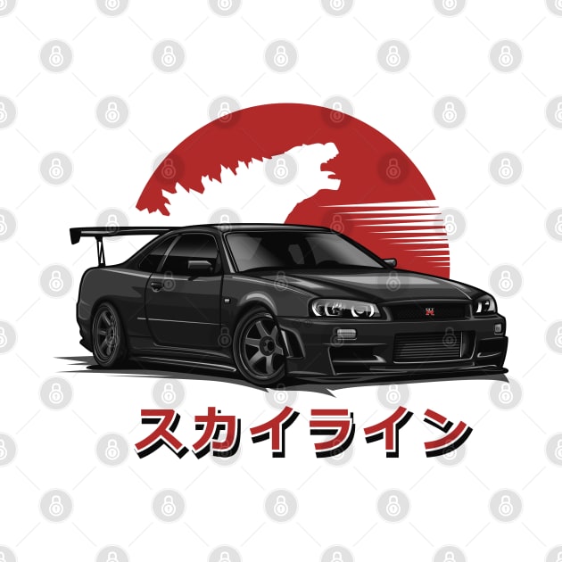 Skyline GTR R-34 (Black) by Jiooji Project