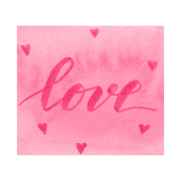 Valentine's Day Watercolor Love – pink by wackapacka