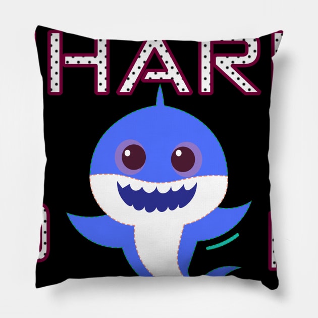 Men's new style Daddy Shark T-shirt Pillow by bakry