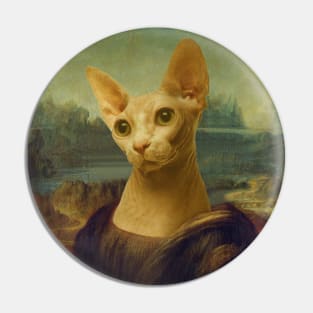 Mona Lisa Sphynx Cat - Gioconda Sphynx Cat - Pet Gift Pin