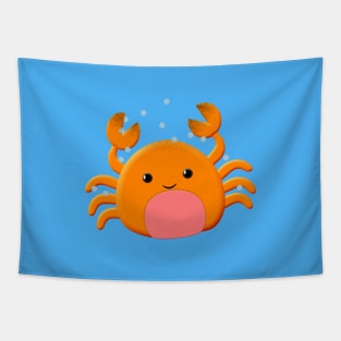 Cute Cartoon Crab Tapestry