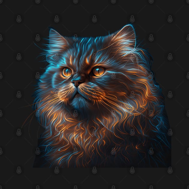 Neon Persian Cat by Sygluv