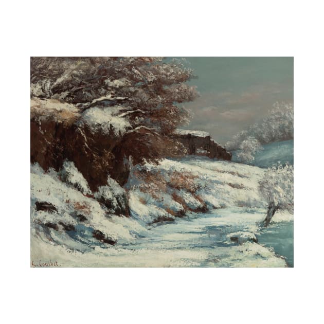 Effect of Snow by Gustave Courbet by Classic Art Stall