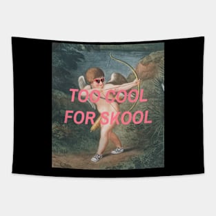 Too Cool For School Funny Art Meme Tapestry