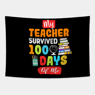 My Teacher Survived 100 Days Of me Tapestry