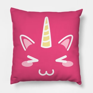 Kawaii Unicorn Face,women's tshirt,unicorn gift,unicorn birthday party, unicorn lover,pastel unicorn,kawaii gear,unicorn collector,cute face T-Shirt Pillow