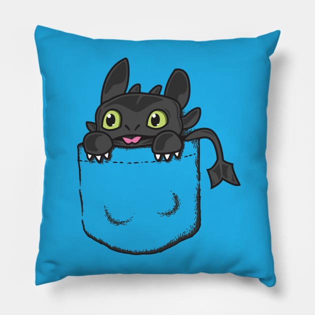 Pocket Toothless Pillow by tabners