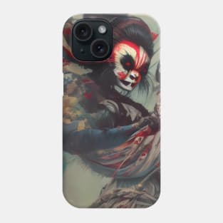 Japanese Geisha Demon Horror Art Phone Case