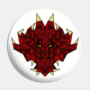 Red Dragon - Geometric Abstract Pin