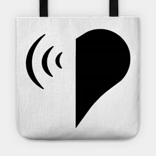 Half-heart radar v.1 (black) Tote