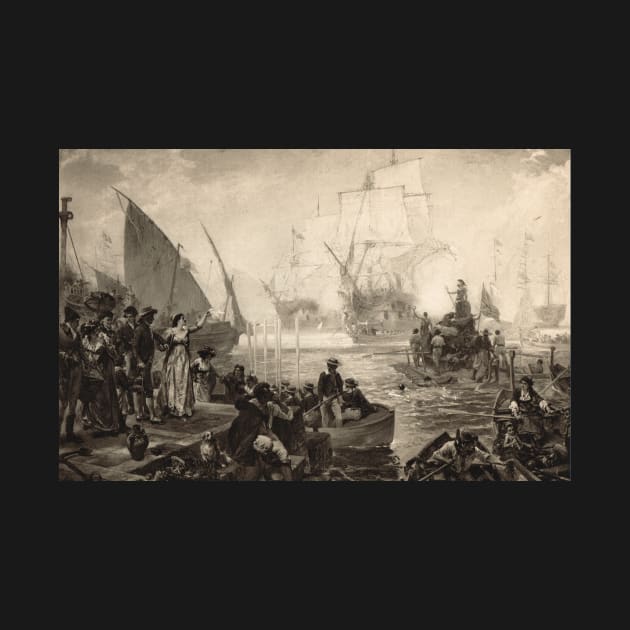 Lady Hamilton welcomes the Fleet as victors of the Battle of the Nile 1798 by artfromthepast