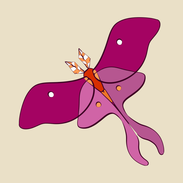 Lesbian Pride Moth by larkspurhearts