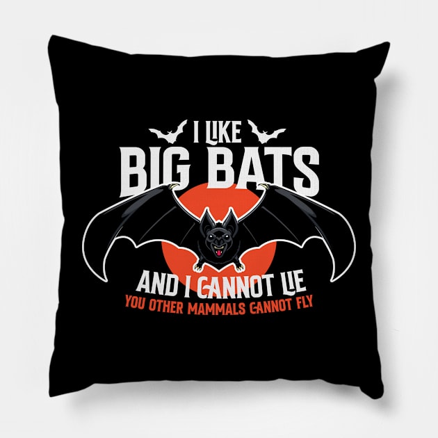 I Like Big Bats & I Cannot Lie // Funny Halloween Bat Rap Parody Pillow by SLAG_Creative