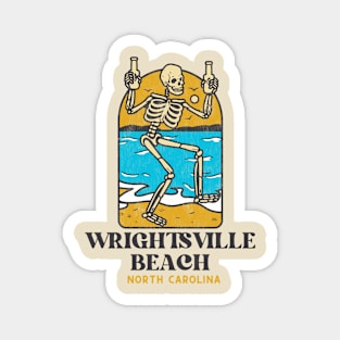 Wrightsville Beach, NC Summertime Skeleton Magnet