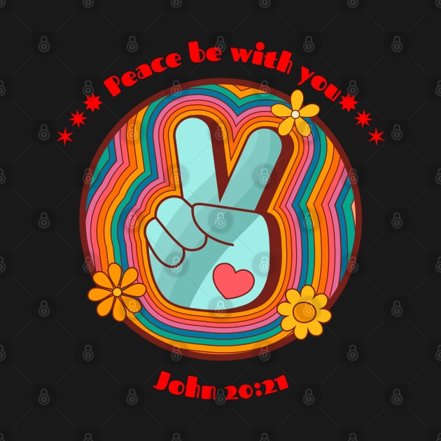 1960's - Hippies - Peace Sign -  Peace Be With You - Vintage- Flower Power by MyVictory