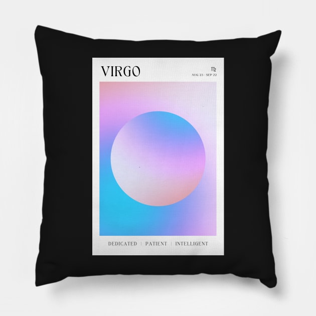 Virgo Zodiac Astrology Sign Aura Pillow by mystikwhale