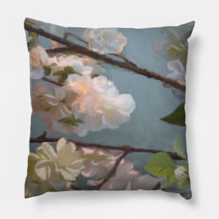 Silver Florals Pillow