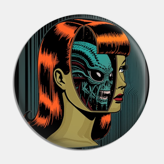 Invasion of the Brain Snatchers Pin by SunGraphicsLab