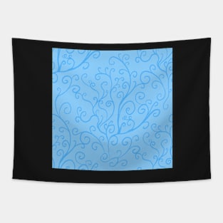 Blue Vines Pattern Tapestry