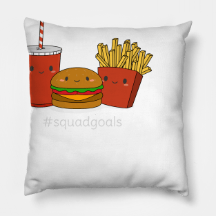 Funny Fast Food Squad Goals T-Shirt Pillow