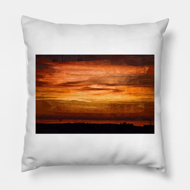 Carlsbad Sunset Pillow by KirtTisdale