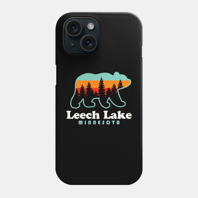 Leech Lake Fishing Minnesota Vacation Travel Bear Phone Case by PodDesignShop