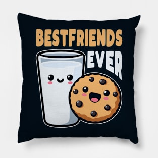 Milk And Cookies Bestfriends Ever Funny Pillow