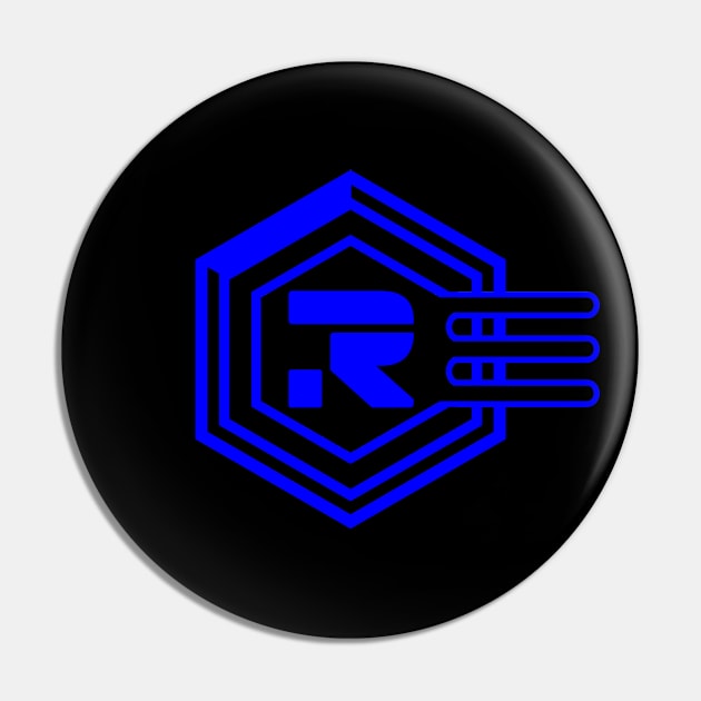 Recognizer- Deep Blue Lines Pin by Veraukoion