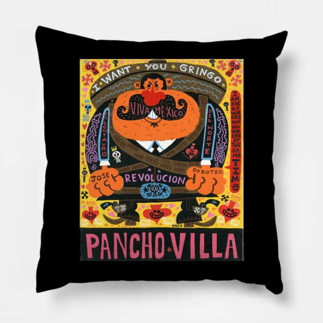 PANCHO VILLA Pillow by MEXOPOLIS