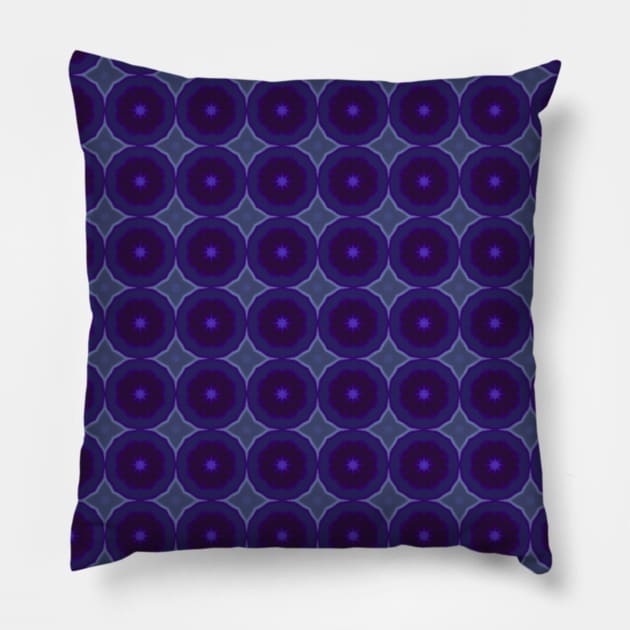 Blue Circles Patterns Pillow by RdaL-Design