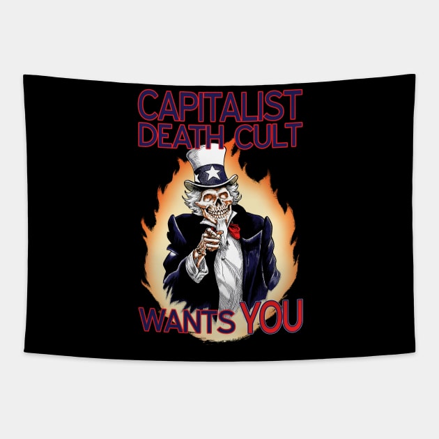 Capitalist Death Cult Wants You!(Color) Tapestry by BenHouse