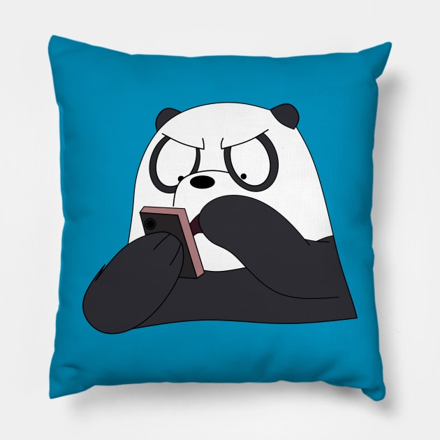 Panda Pillow by Vectraphix