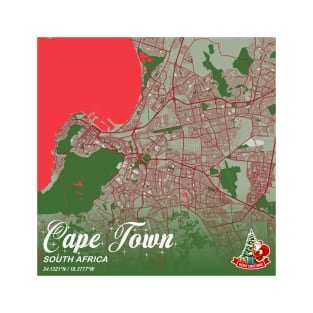 Cape Town - South Africa Christmas Map T-Shirt