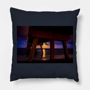 Moon under pier Pillow