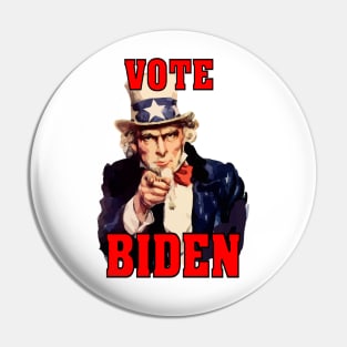 Vote Joe Biden Uncle Sam 2024 Color Pin