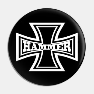 Iron Cross Hammer Motorcycle Pin