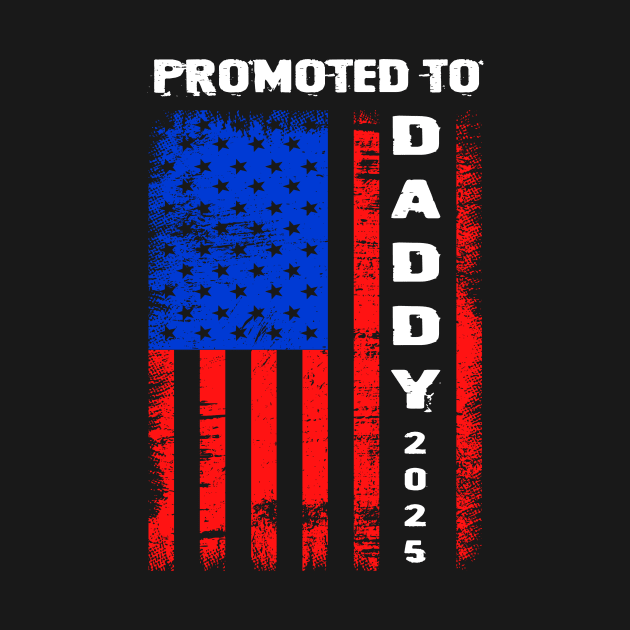 Patriotic Mens Promoted To Daddy Est 2024 First Time Dad Gift For Men Father day by Patch Things All