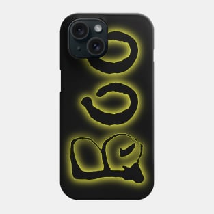 Glowing Yellow Neon Boo Phone Case