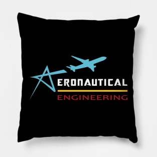 Aeronautical engineering text, aerospace engineer, airplane image Pillow