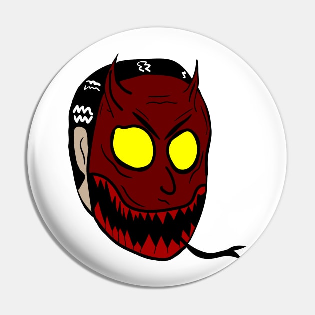 Oni Mask - Graphic Tee Pin by Vortexspace