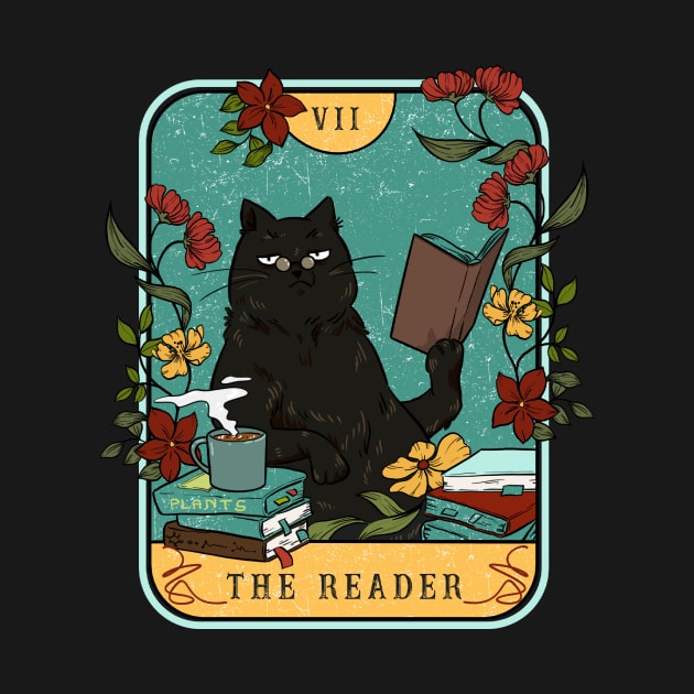 Funny Tarot Card, Cats and Plants, The Reader, Astrology by ThatVibe