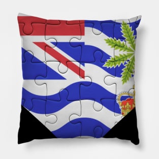 Biot Jigsaw Puzzle Heart Design - Gift for Biot With British Indian Ocean Territory Roots Pillow